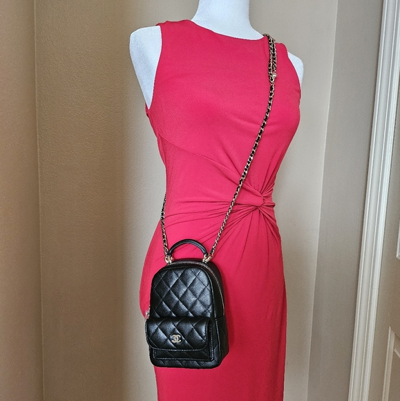 Brand new 24C authentic Chanel mini backpack in caviar leather - Picture 3 of 17